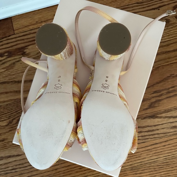 Loeffler Randall Camellia Pleated Knot Sunset Sandals size 8 - Picture 3 of 5